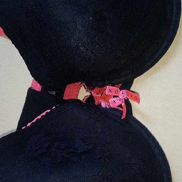 XOXO 38D black lace and pink bra - Picture 2 of 8